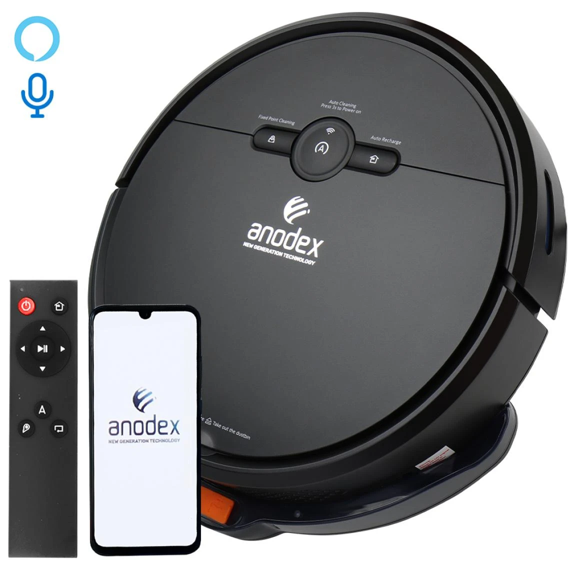 Anodex Aspirateur Robot - Avec Fonction De Nettoyage - Avec Station De Charge...